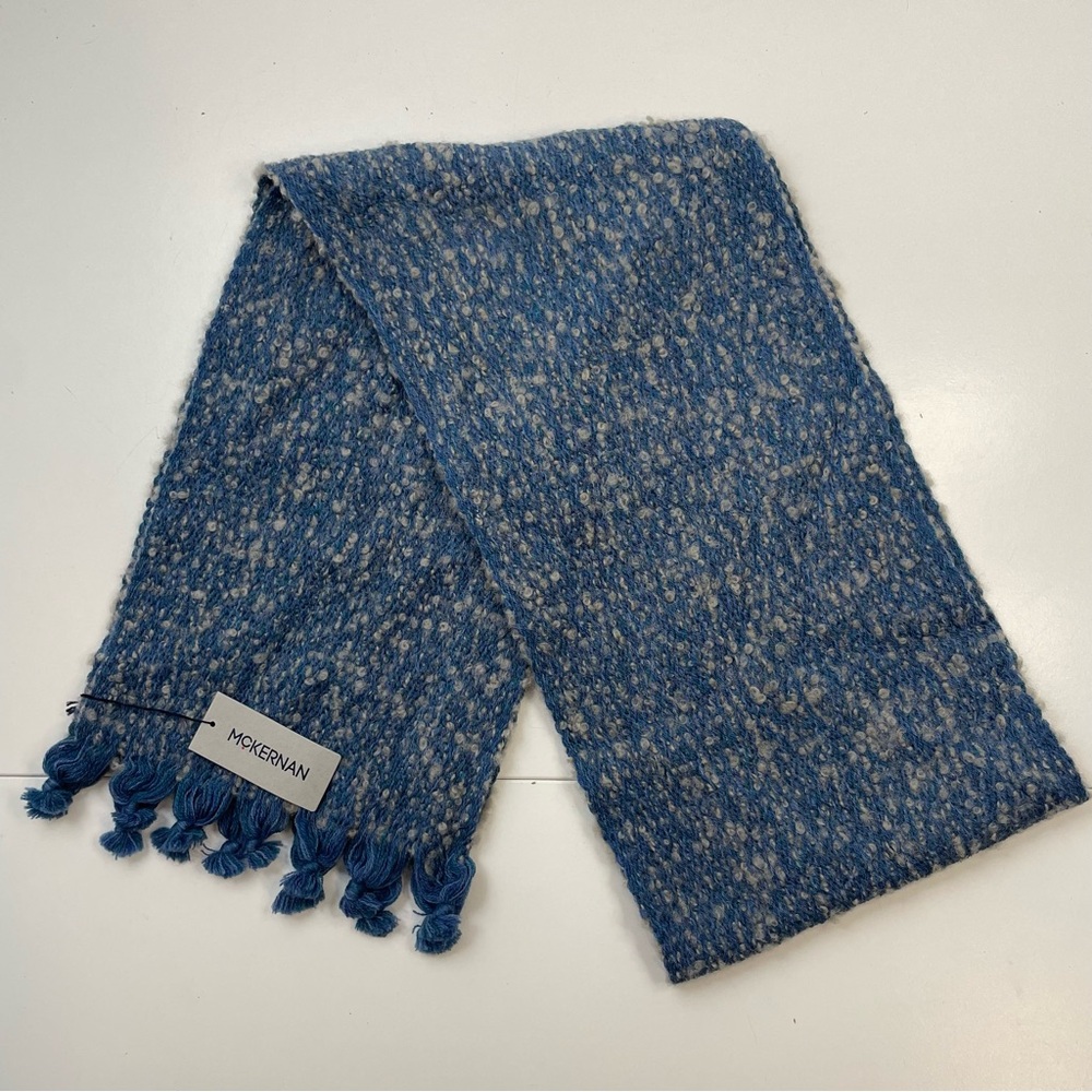 NEW McKERNAN 80% Virgin Wool 20% Alpaca Scarf 66”x9.5” made in Ireland